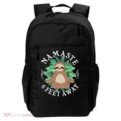 Namaste 6 Feet Away Meditating Sloth Backpack