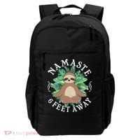 Namaste 6 Feet Away Meditating Sloth Backpack thumb 0