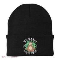 Namaste 6 Feet Away Meditating Sloth Beanie thumb 0