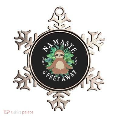Namaste 6 Feet Away Meditating Sloth Ornament