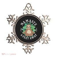 Namaste 6 Feet Away Meditating Sloth Ornament thumb 0