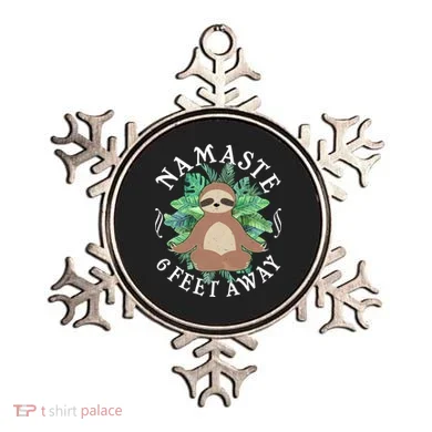 Namaste 6 Feet Away Meditating Sloth Ornament