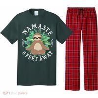 Namaste 6 Feet Away Meditating Sloth Pajama Set thumb 0