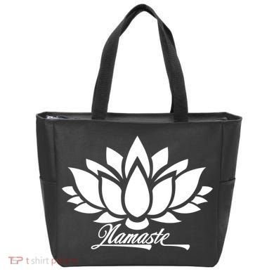 Namaste Lotus Tote Bag