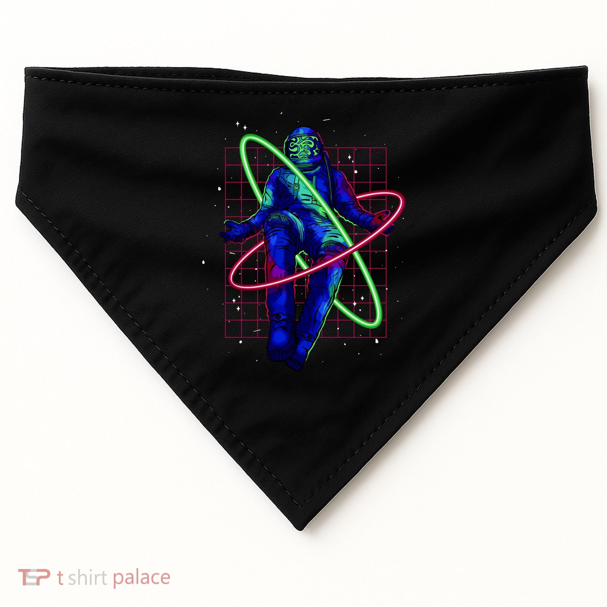 Neon Astronaut USA-Made Doggie Bandana