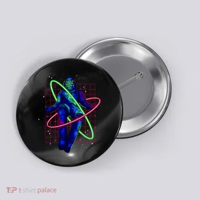 Neon Astronaut Button