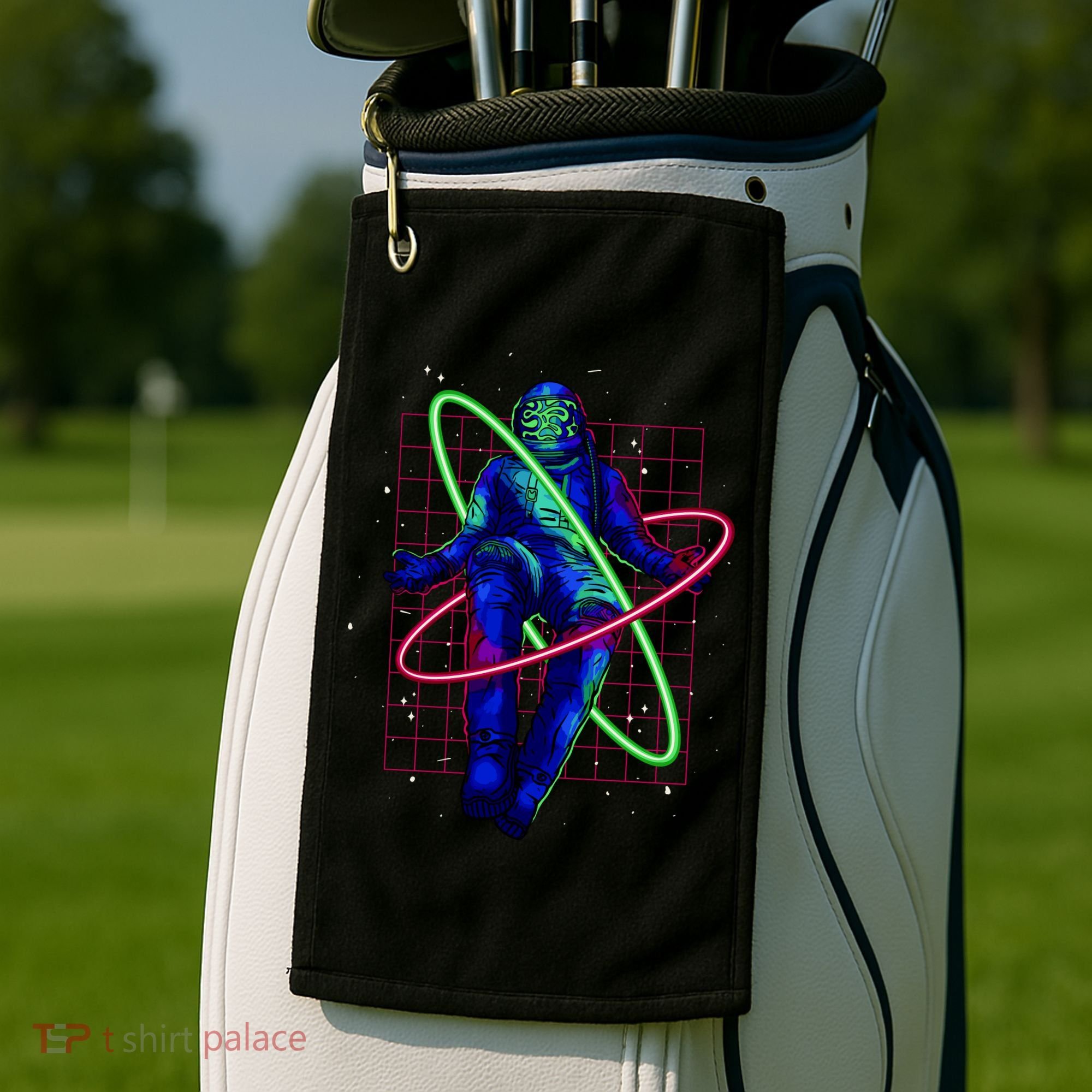 Neon Astronaut Golf Towel