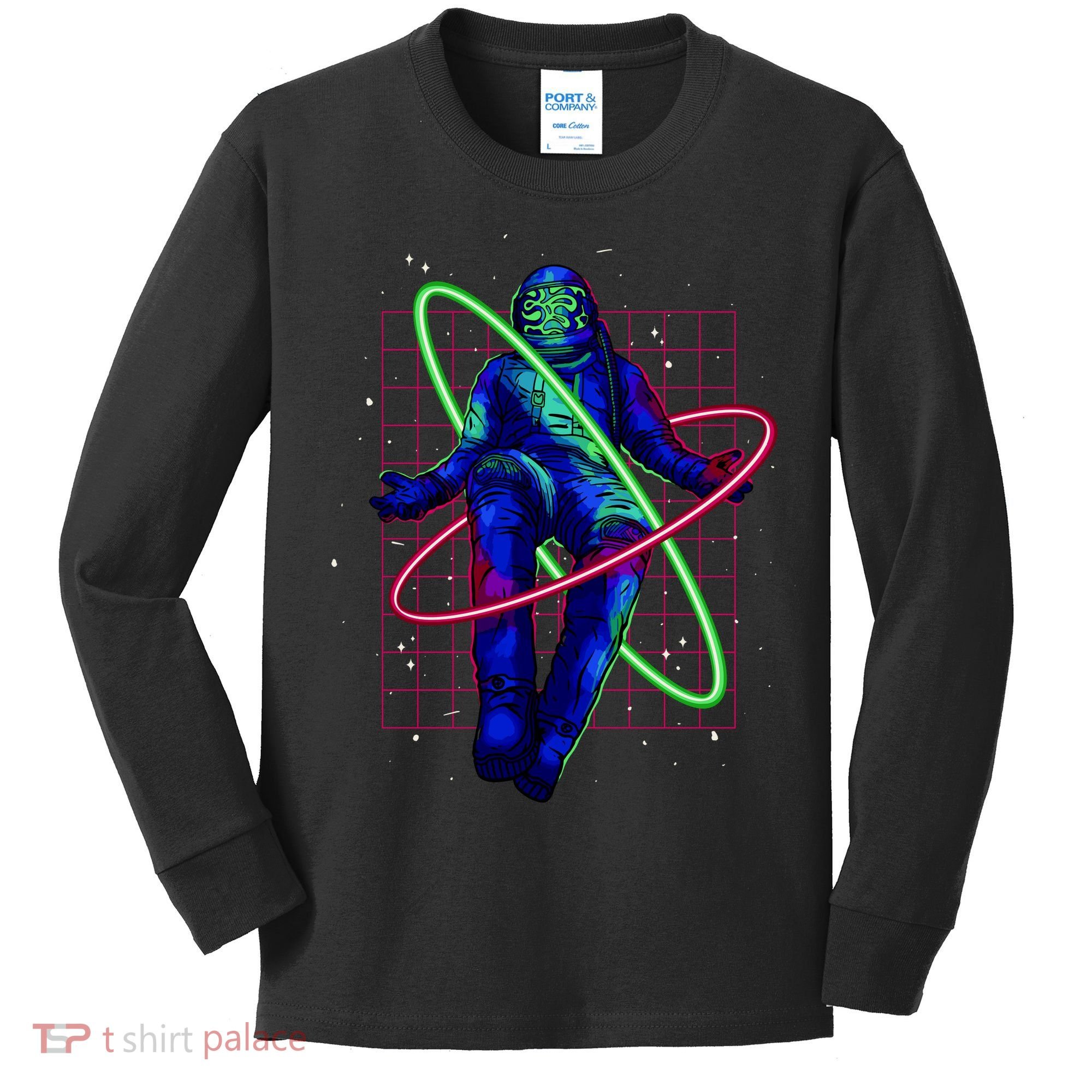 Neon Astronaut Kids Long Sleeve Shirt