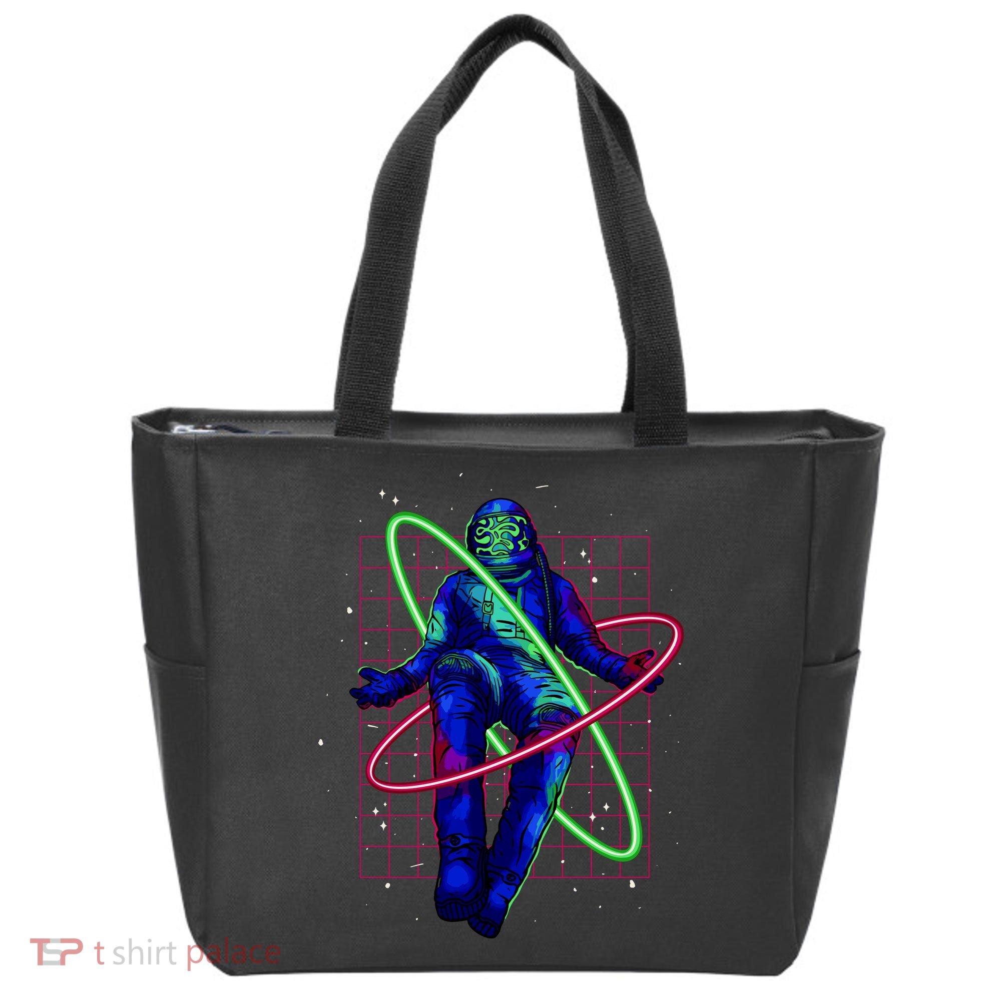 Neon Astronaut Tote Bag