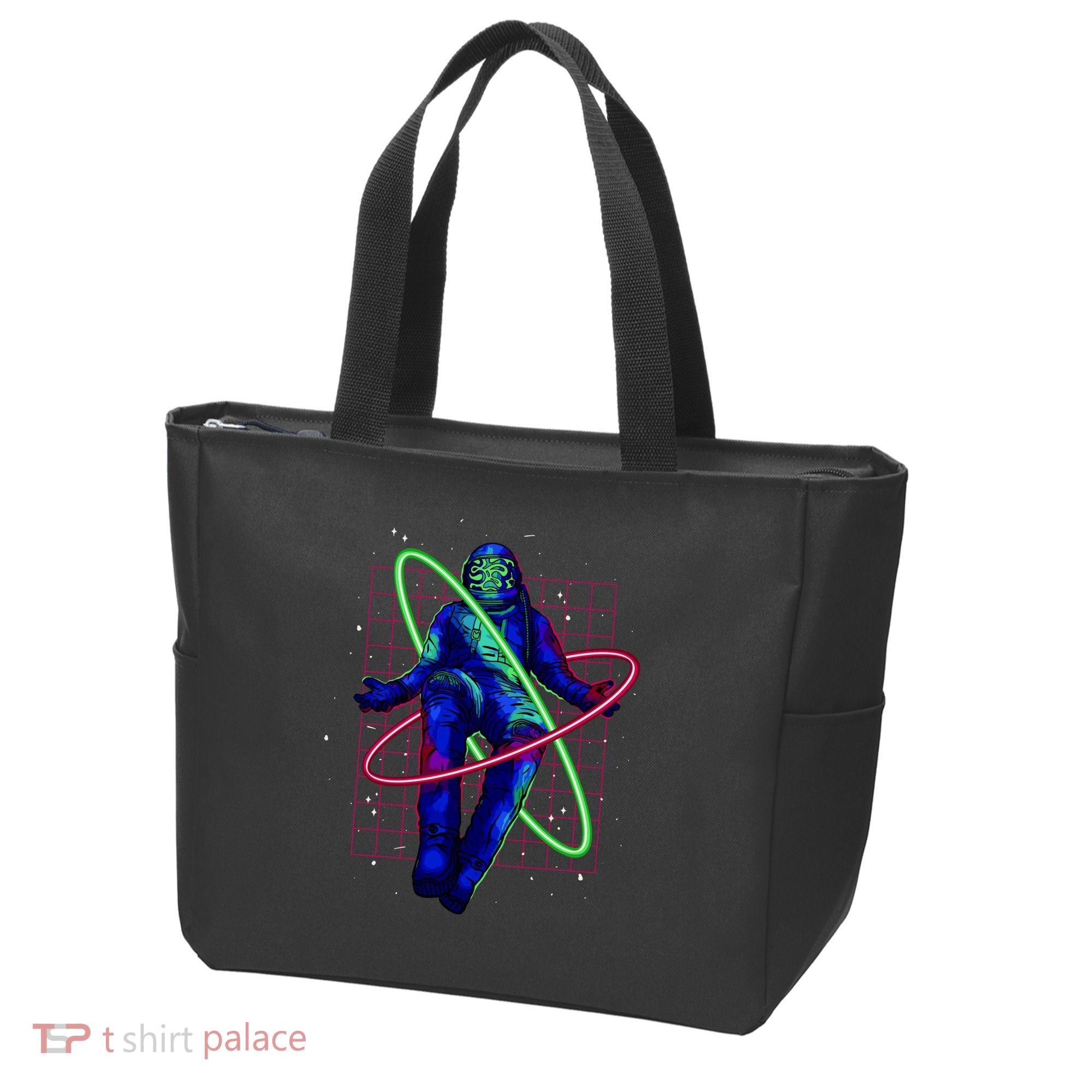 Neon Astronaut Tote Bag
