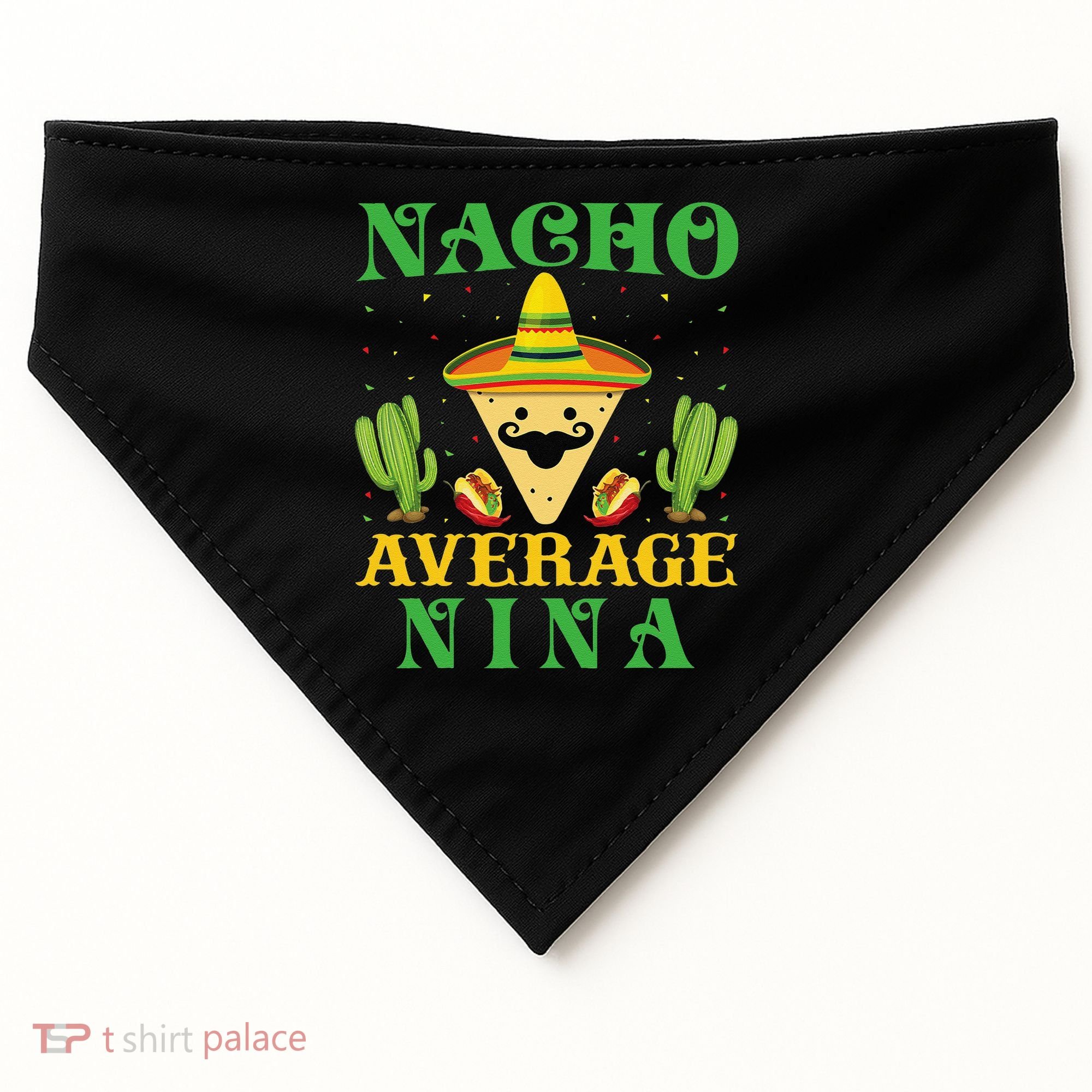 Nacho Average Nina Mexican Cinco De Mayo USA-Made Doggie Bandana