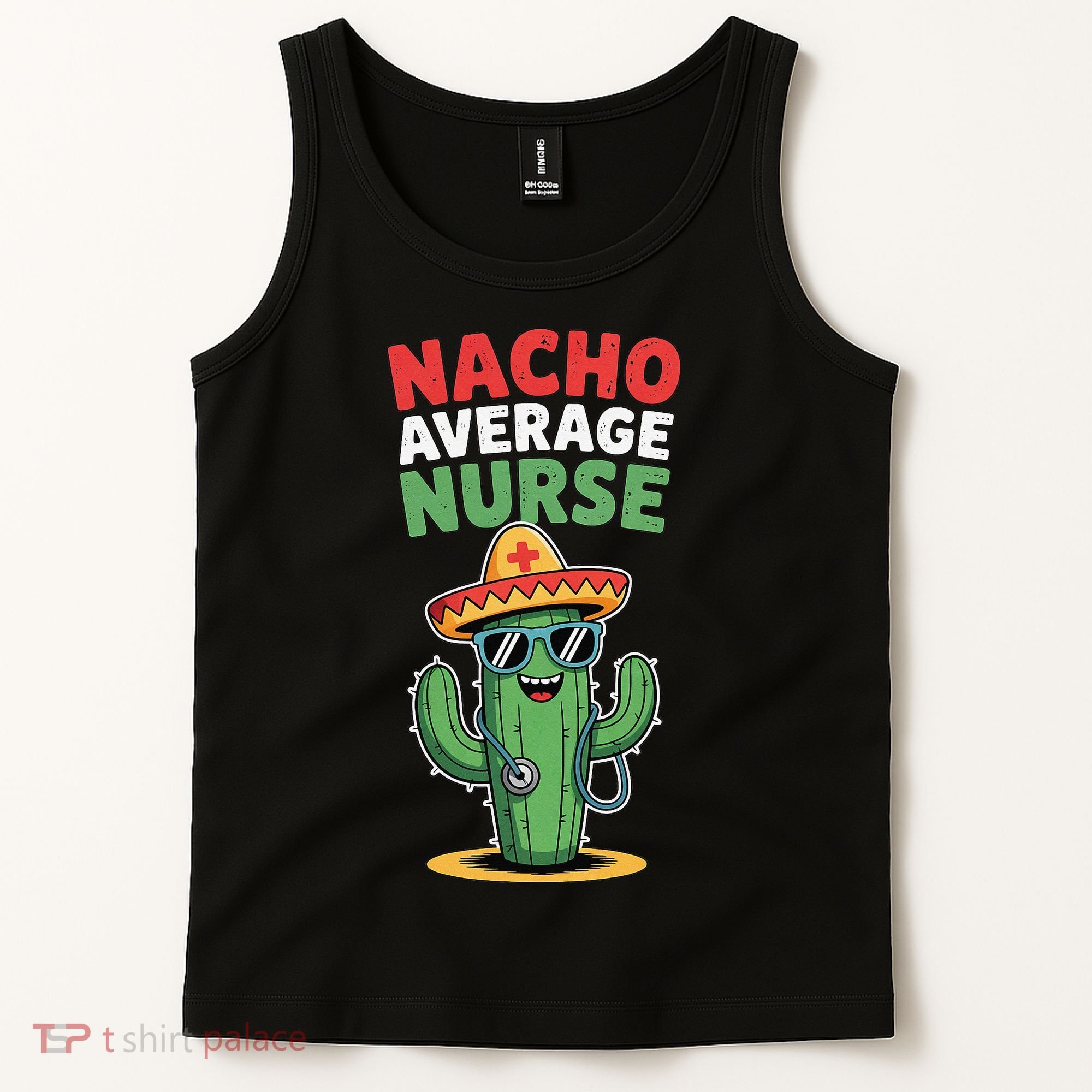 Nacho Average Nurse Cactus Sombrero Cinco De Mayo Tank Top