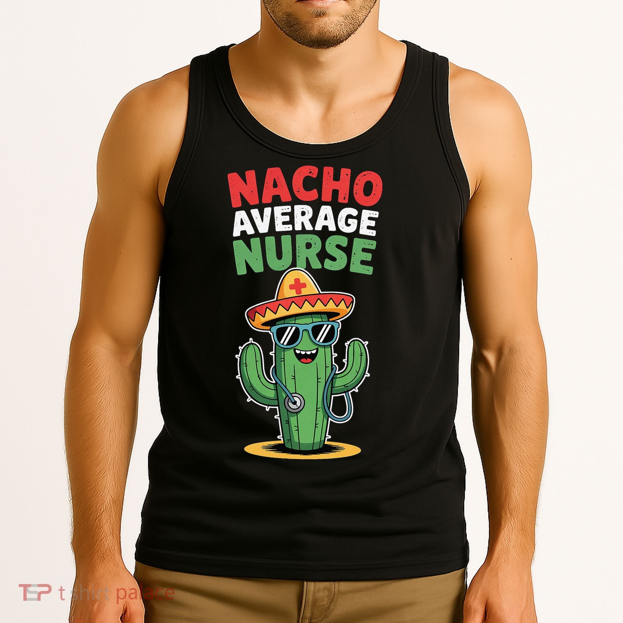 Nacho Average Nurse Cactus Sombrero Cinco De Mayo Tank Top
