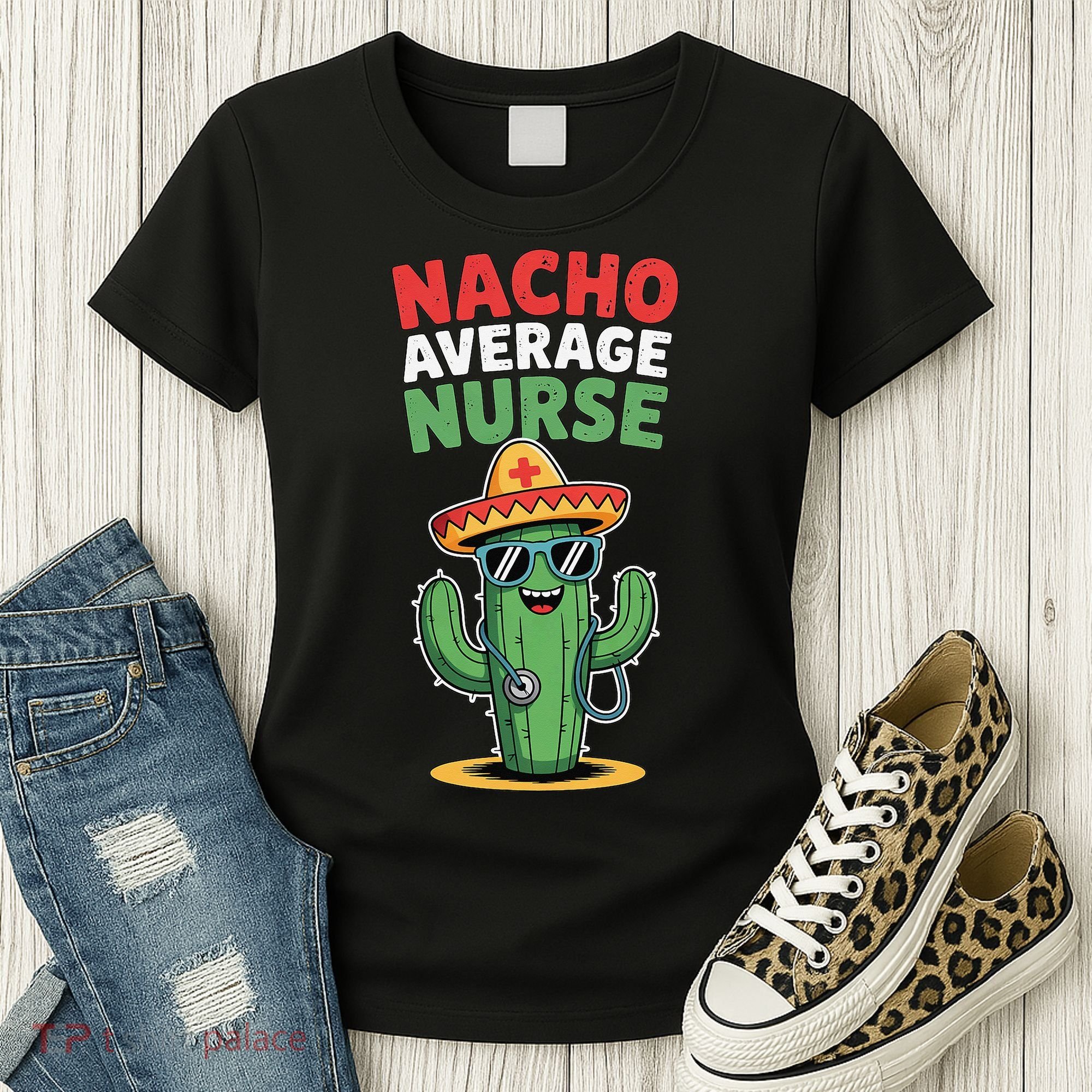 Nacho Average Nurse Cactus Sombrero Cinco De Mayo Women's T-Shirt