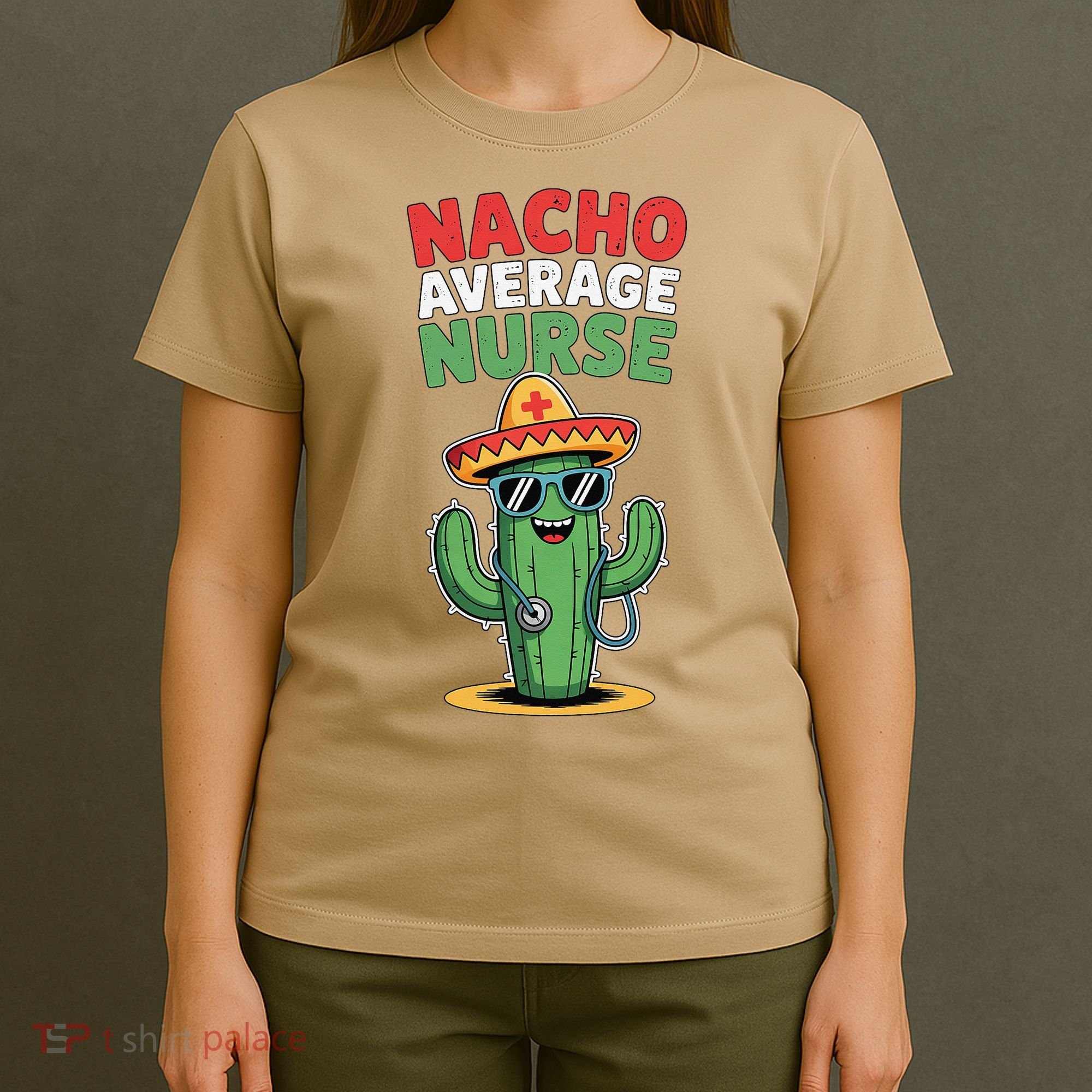 Nacho Average Nurse Cactus Sombrero Cinco De Mayo T-Shirt