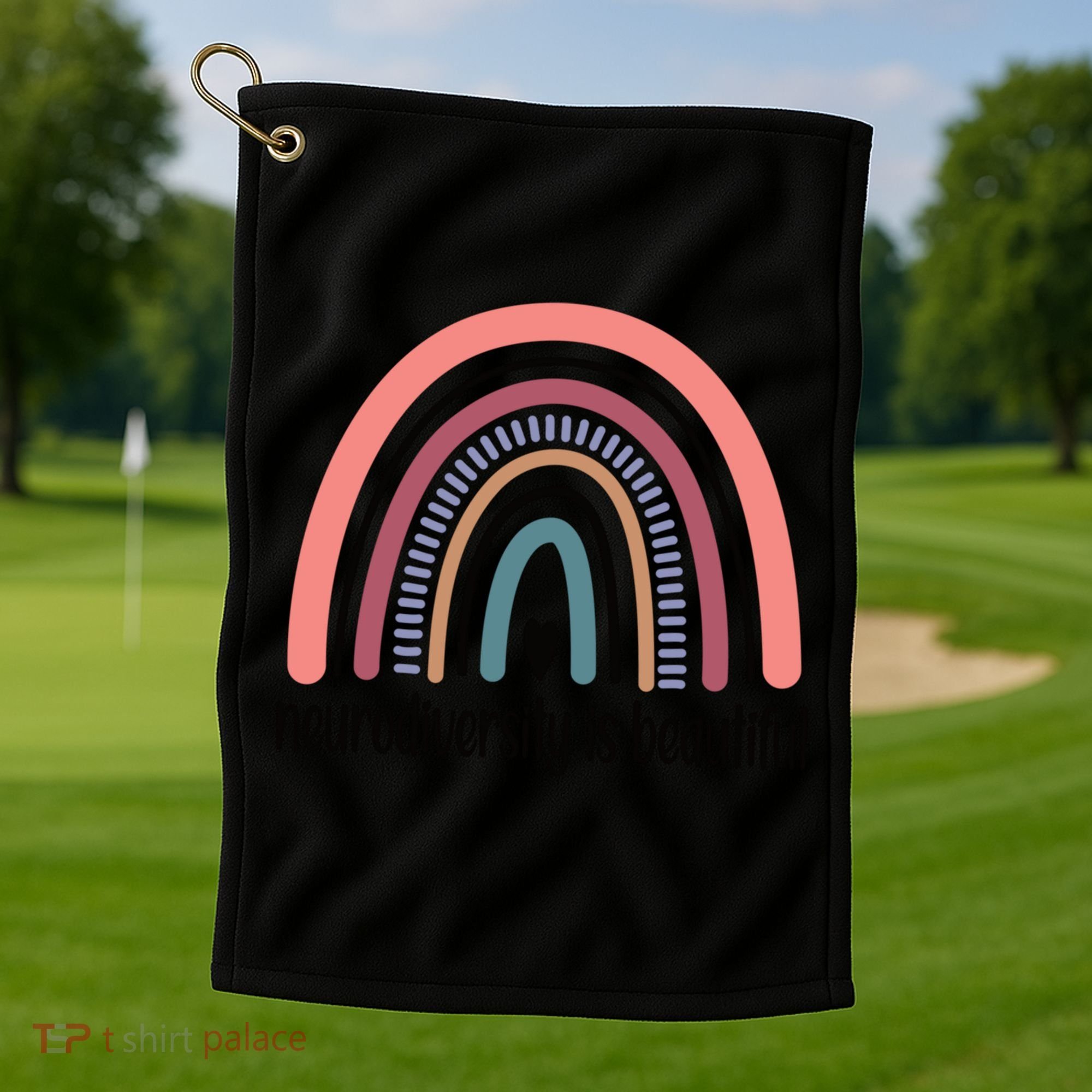 Neurodiversity Autism Neurodivergent Gift Golf Towel