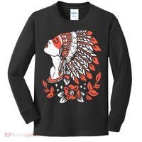 Native American No More Stolen Sisters MMIW Kids Long Sleeve Shirt thumb 0
