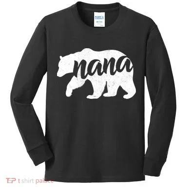 Nana Bear Kids Long Sleeve Shirt