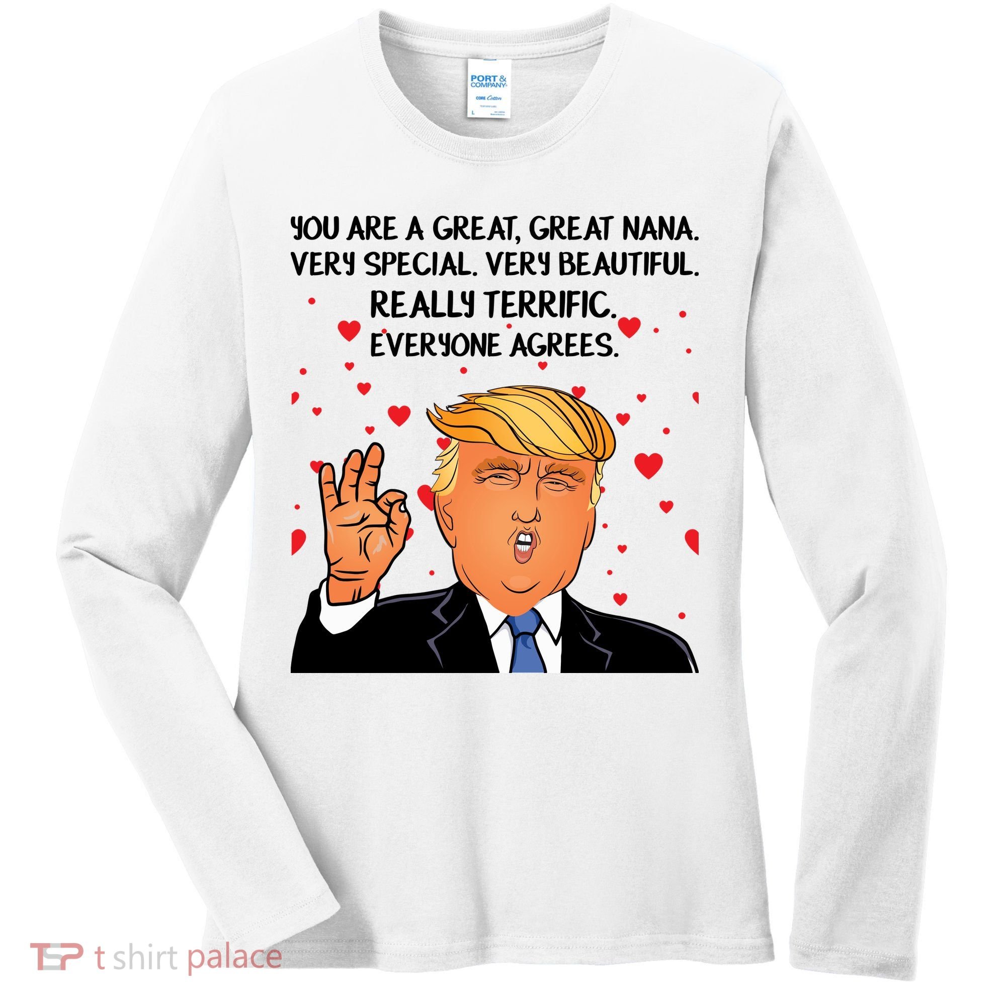 Nana Donald Trump Women's Long Sleeve Shirt