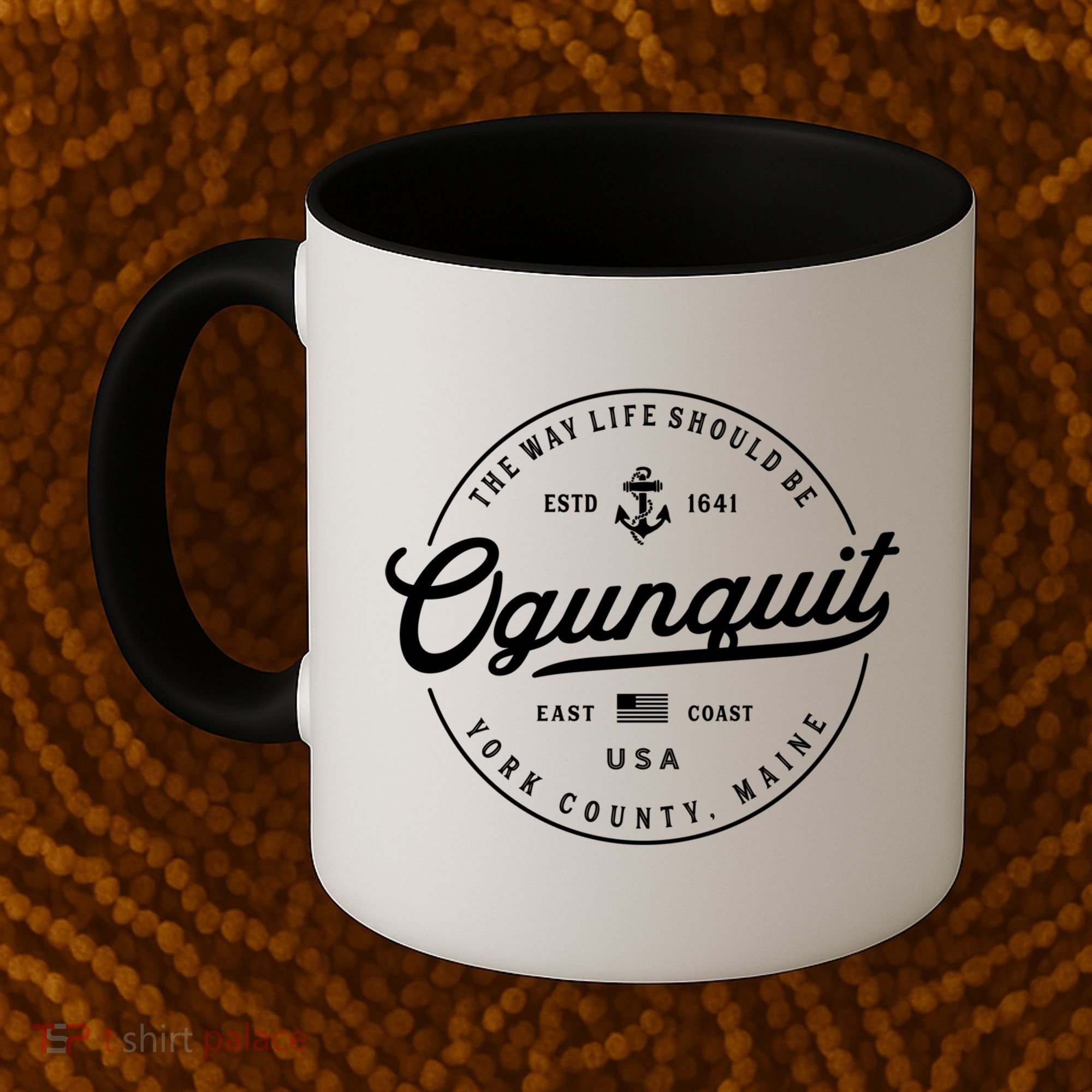 Nautical Anchor Ogunquit Maine Travel Vacation Gift Coffee Mug