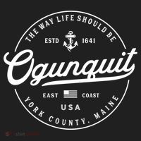 Nautical Anchor Ogunquit Maine Travel Vacation Gift Golf Towel thumb 3