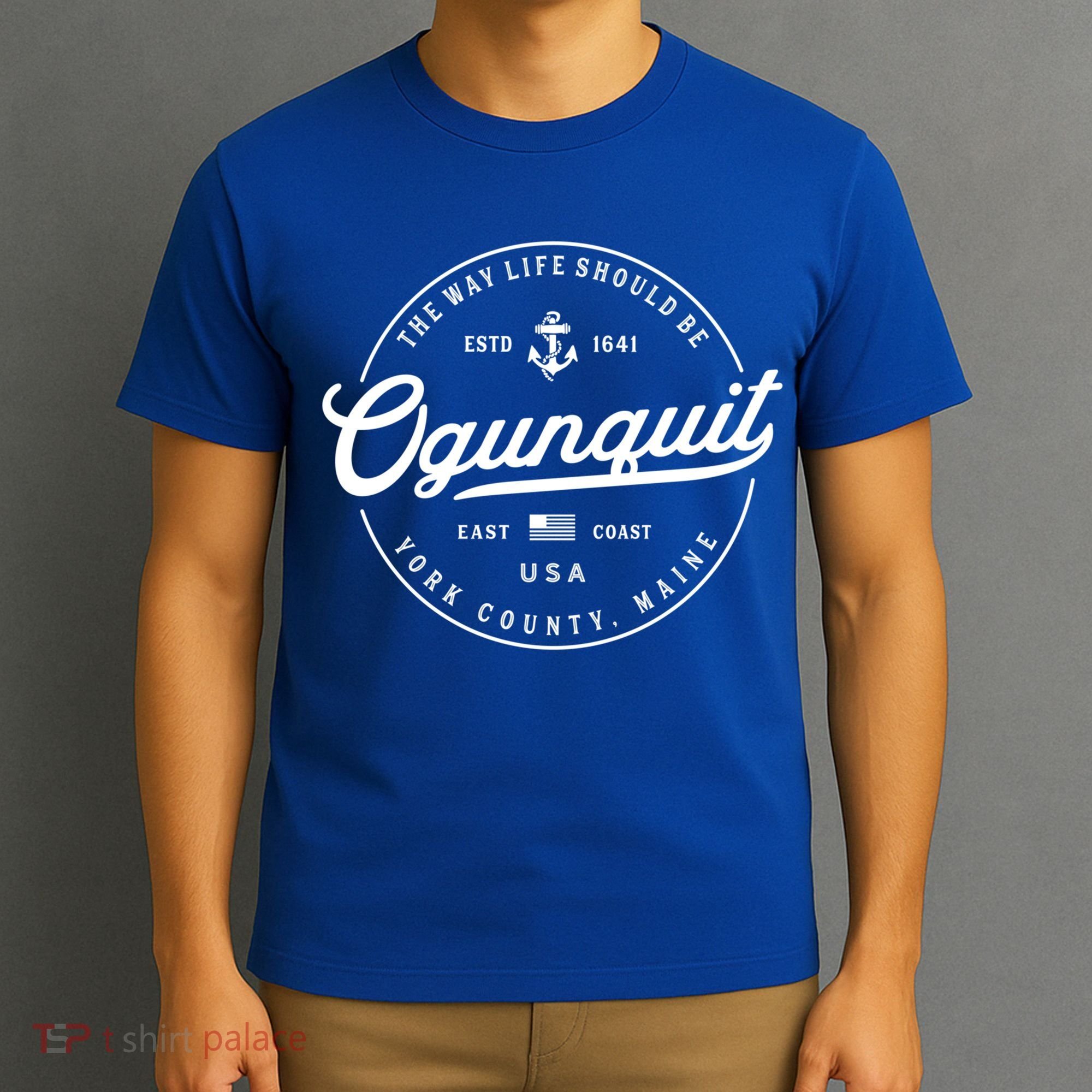 Nautical Anchor Ogunquit Maine Travel Vacation Gift T-Shirt