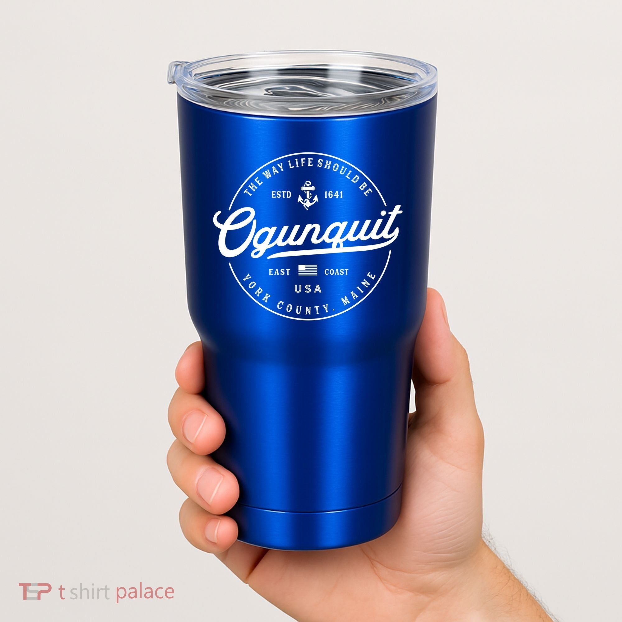 Nautical Anchor Ogunquit Maine Travel Vacation Gift Tumbler