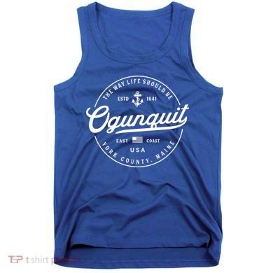 Nautical Anchor Ogunquit Maine Travel Vacation Gift Tank Top