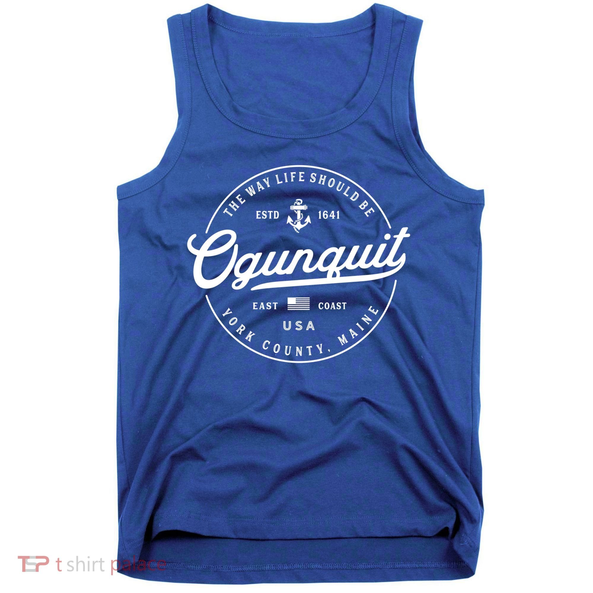 Nautical Anchor Ogunquit Maine Travel Vacation Gift Tank Top