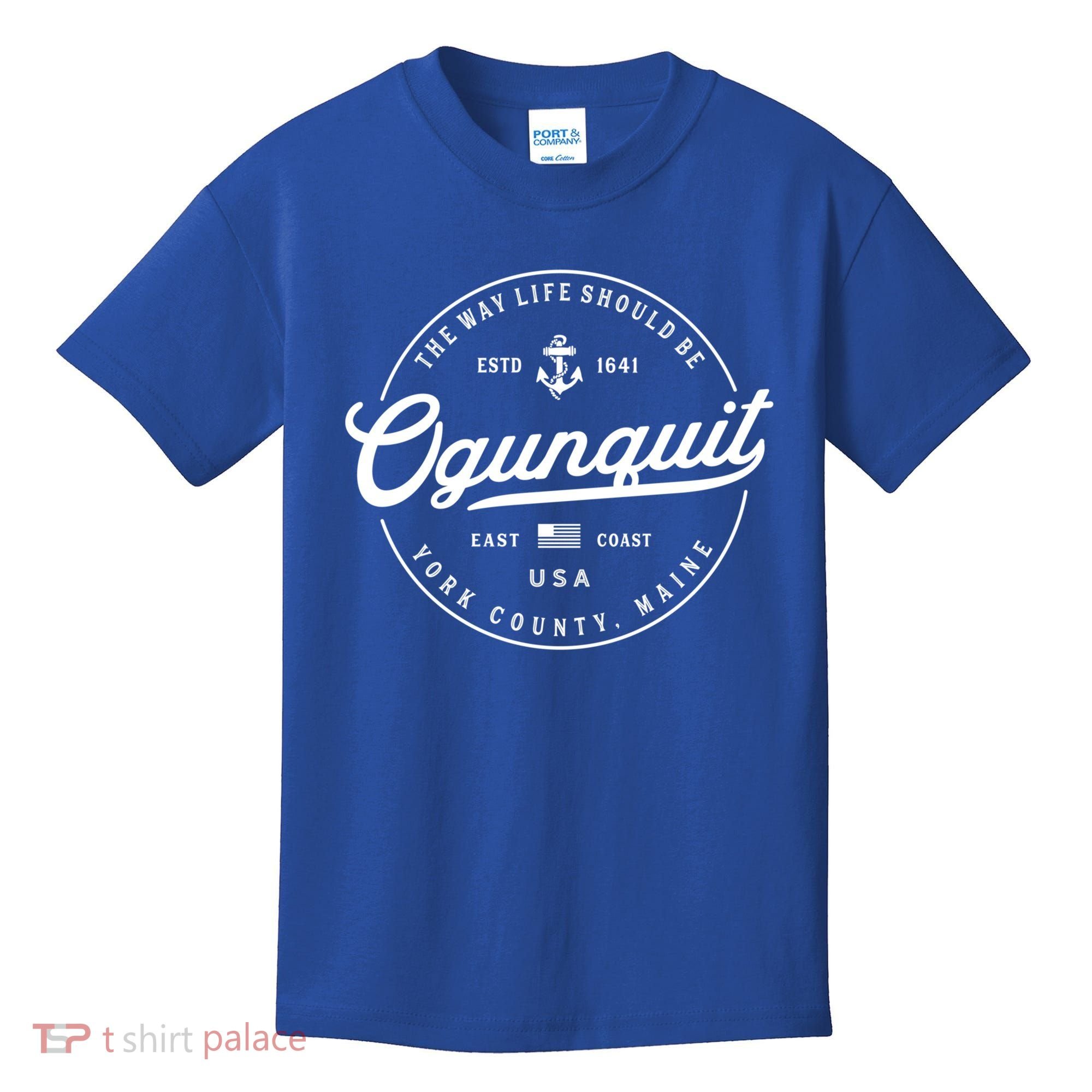 Nautical Anchor Ogunquit Maine Travel Vacation Gift Kids T-Shirt