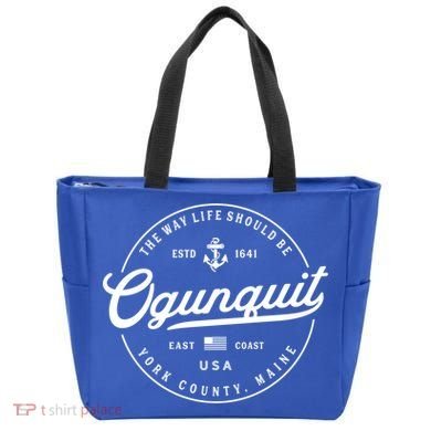 Nautical Anchor Ogunquit Maine Travel Vacation Gift Tote Bag