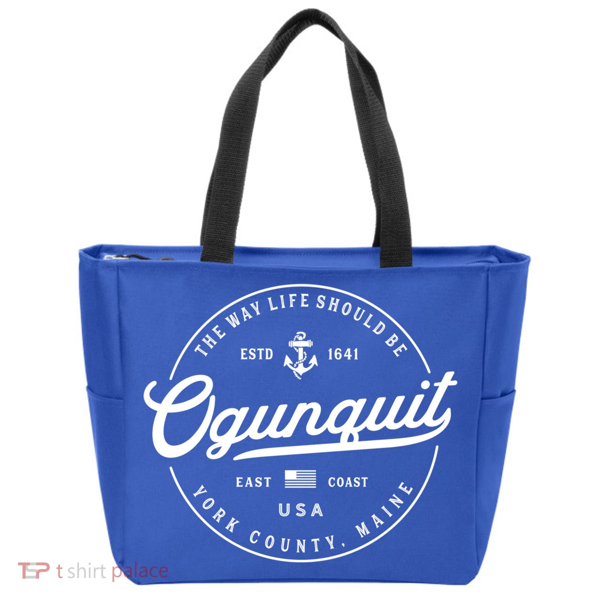Nautical Anchor Ogunquit Maine Travel Vacation Gift Tote Bag