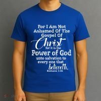 NOT ASHAMED Of Christ Christian Jesus Gospel Love T-Shirt thumb 3