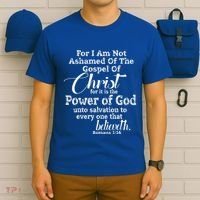NOT ASHAMED Of Christ Christian Jesus Gospel Love T-Shirt thumb 6