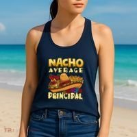 Nacho Average Principal Tacos Mexican Sombrero Cinco De Mayo Women's Tank Top thumb 2