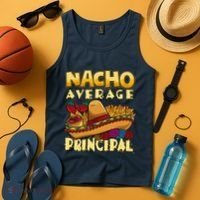 Nacho Average Principal Tacos Mexican Sombrero Cinco De Mayo Tank Top thumb 4