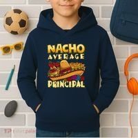 Nacho Average Principal Tacos Mexican Sombrero Cinco De Mayo Kids Hoodie thumb 2