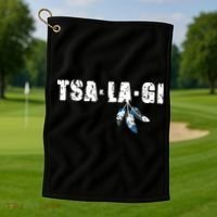 Native American Pride Cherokee Keetoowah Nation Tsi Tsalagi Golf Towel thumb 1