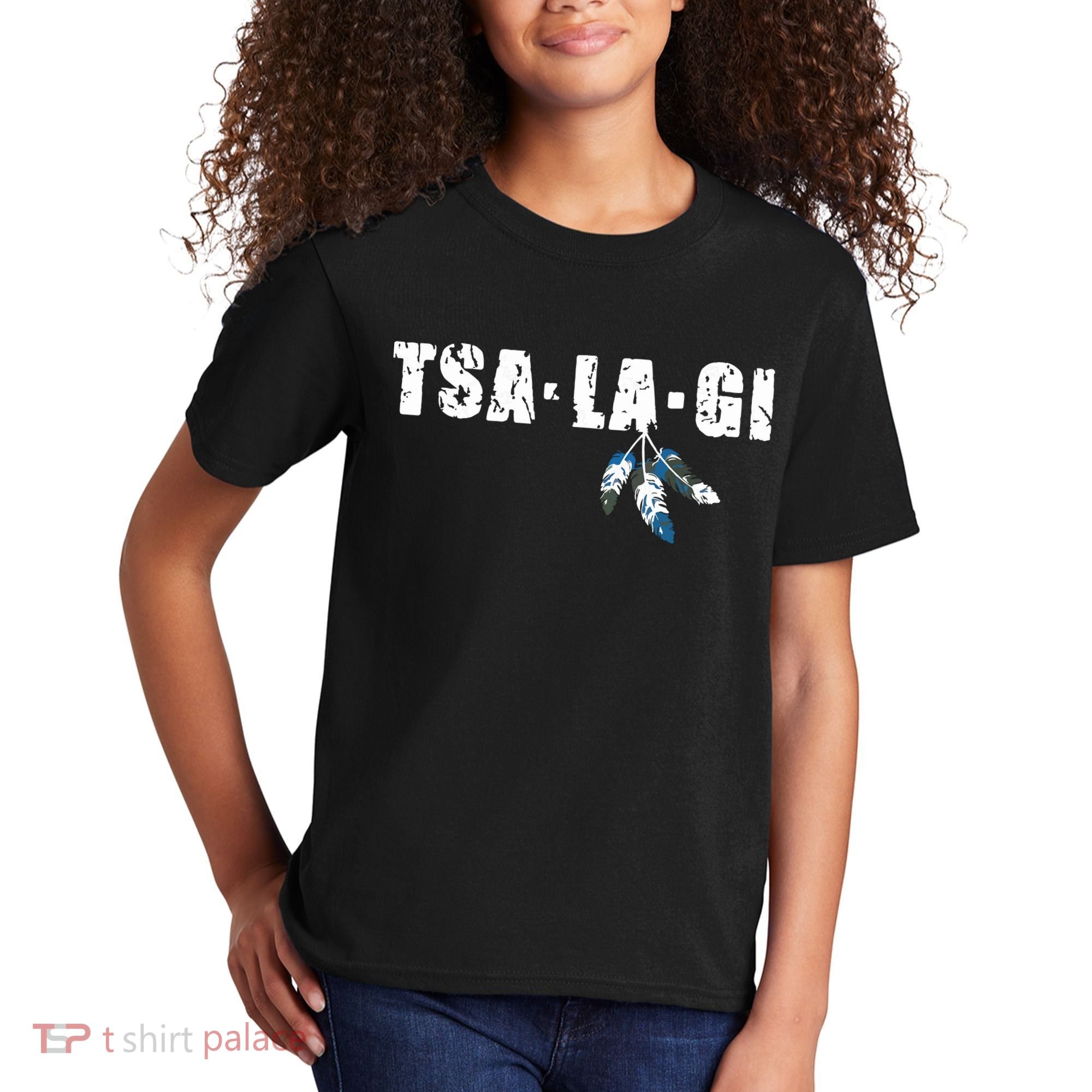 Native American Pride Cherokee Keetoowah Nation Tsi Tsalagi Kids T-Shirt