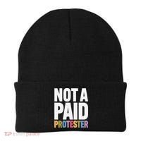 Not A Paid Protester Anti 8647 Liberal Leftist Progressive Beanie thumb 0