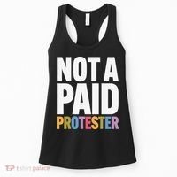 Not A Paid Protester Anti 8647 Liberal Leftist Progressive Women's Tank Top thumb 0