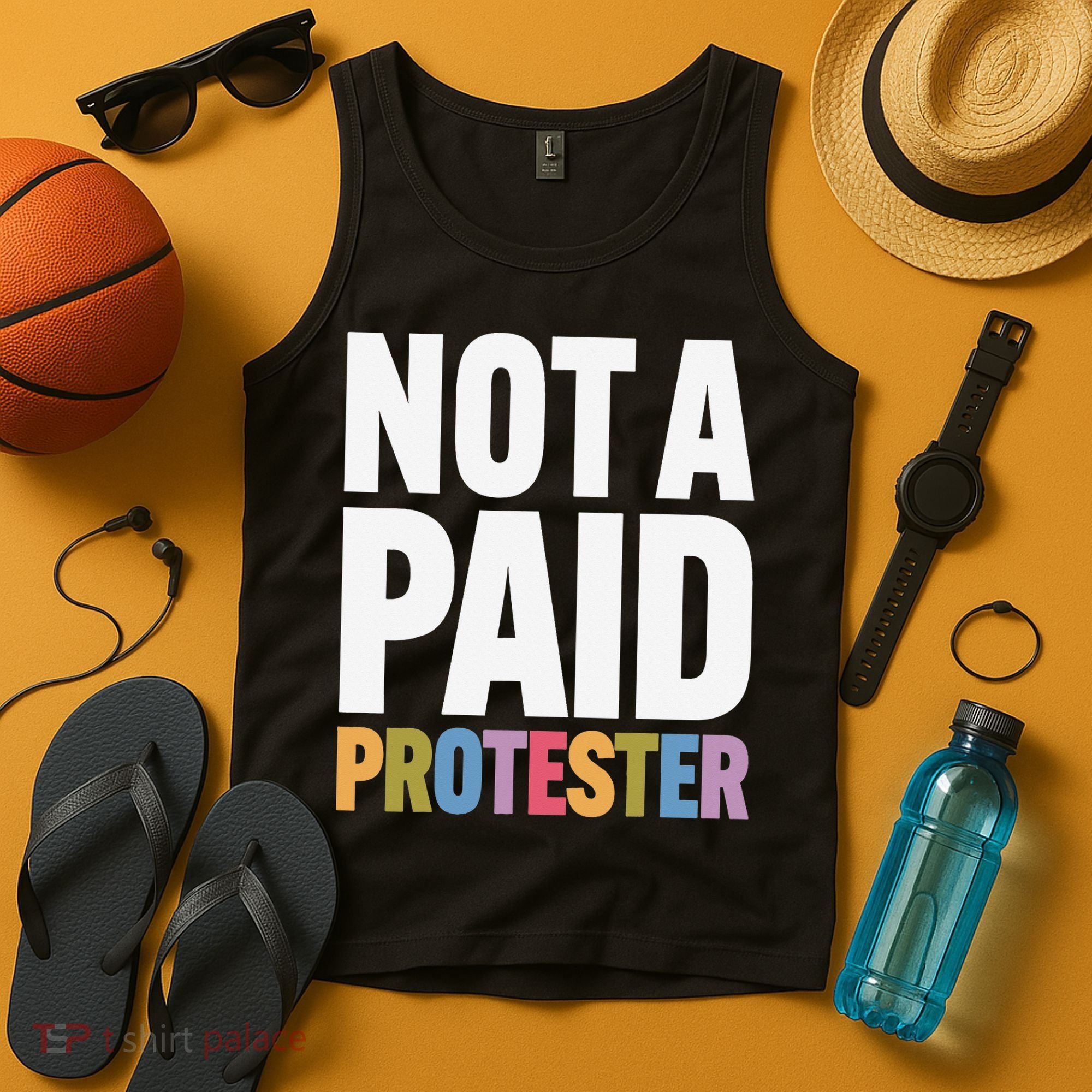 Not A Paid Protester Anti 8647 Liberal Leftist Progressive Tank Top