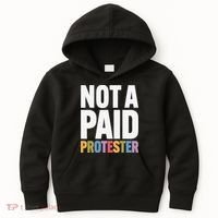 Not A Paid Protester Anti 8647 Liberal Leftist Progressive Kids Hoodie thumb 0