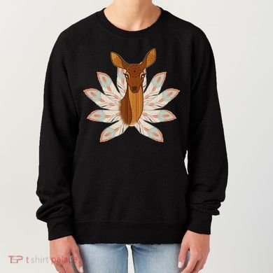 Native American Pattern Totem Deer Women's Sweatshirt