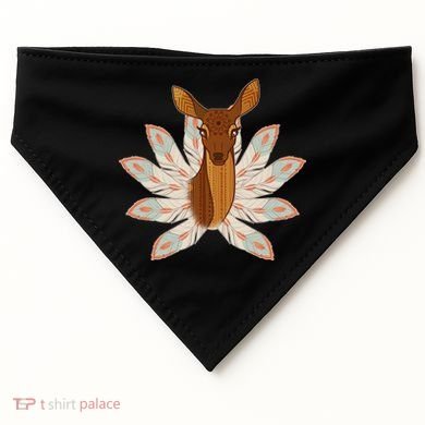 Native American Pattern Totem Deer USA-Made Doggie Bandana