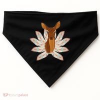 Native American Pattern Totem Deer USA-Made Doggie Bandana thumb 0
