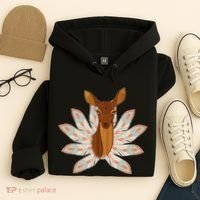 Native American Pattern Totem Deer Hoodie thumb 4
