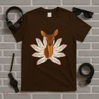 Native American Pattern Totem Deer T-Shirt thumb 5