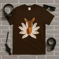 Native American Pattern Totem Deer T-Shirt thumb 5