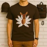 Native American Pattern Totem Deer T-Shirt thumb 6